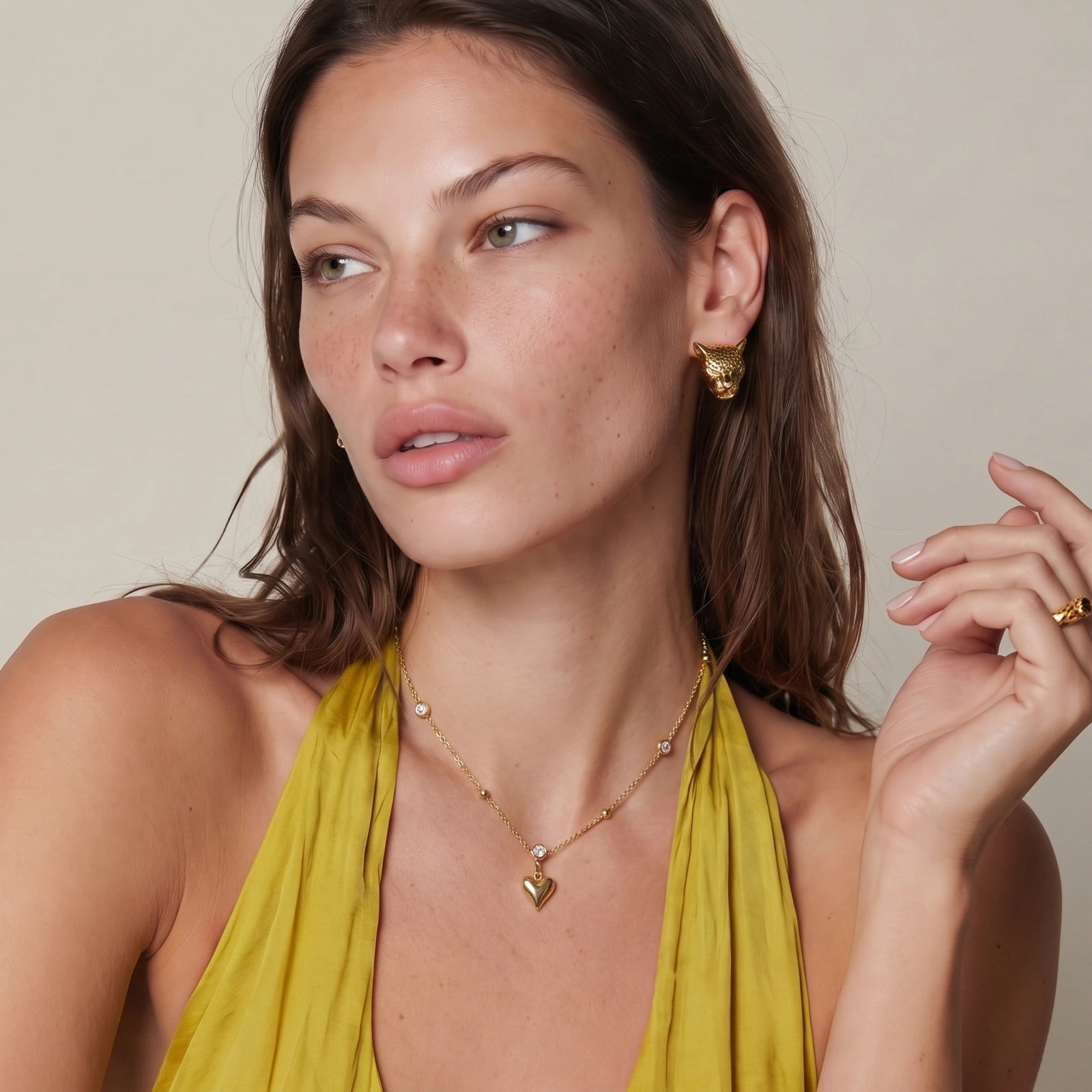 Collier Charme Cœur en Cristal